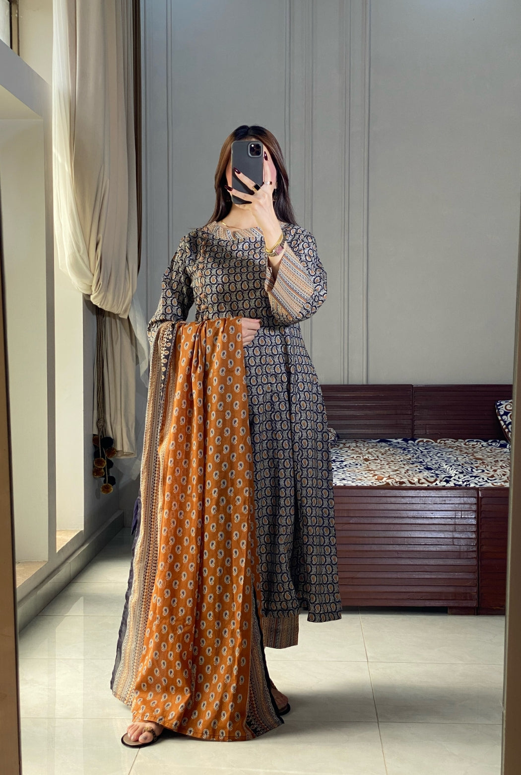 Printed Frock Suit