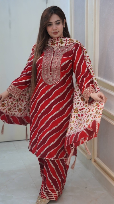 Farshi stitched Dress (Red)_img_0