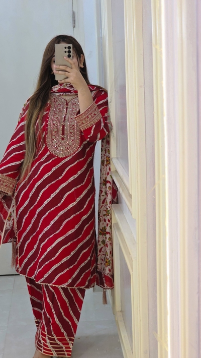 Farshi stitched Dress (Red)_img_2