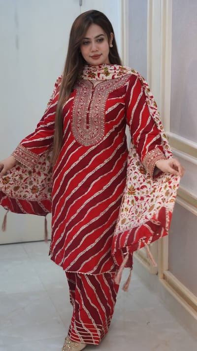 Farshi stitched Dress (Red)_img_0