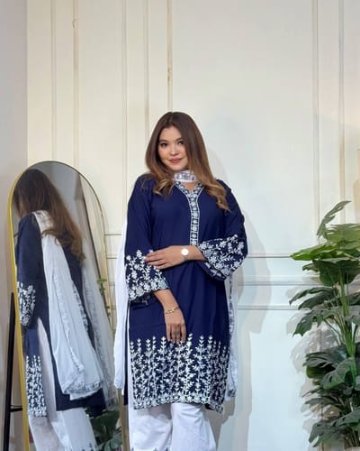 Blue Embroidered Set_img_0
