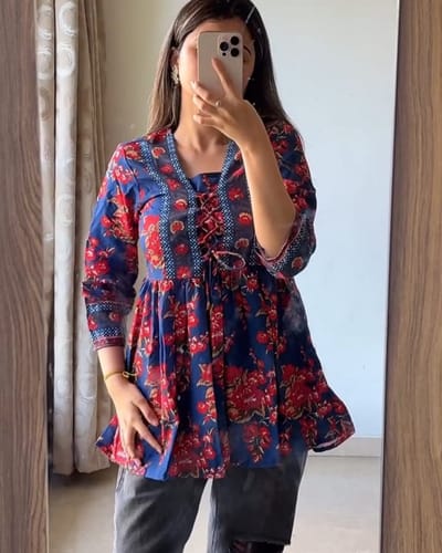 Myntra Tops Navy Blue_img_0