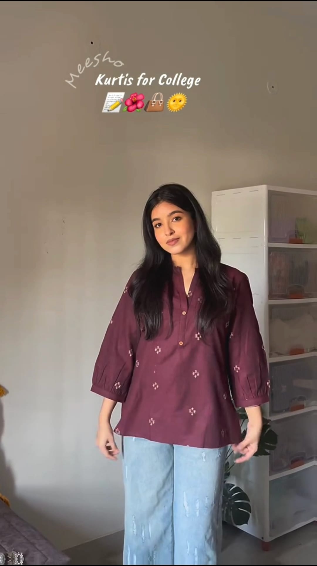 Deep Wine Short Kurti
